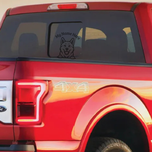 Akita Inu Sticker with Name | Personalized Vinyl Decal for Car, Laptop or Window