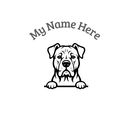 Spanish Alano Sticker with Name | Personalized Vinyl Decal for Car, Window or Laptop