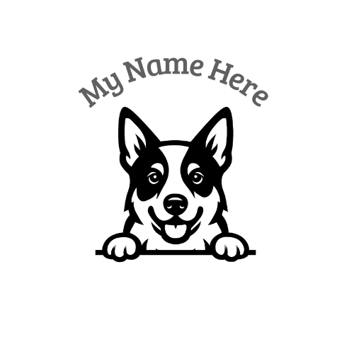 Australian Cattle Dog Sticker with Name | Personalized Vinyl Decal for Car, Laptop or Window